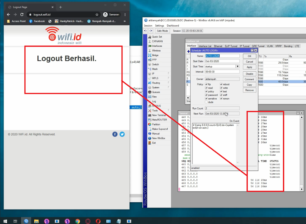 Auto login wifi id Smart Bisnis Mikrotik non Wireless